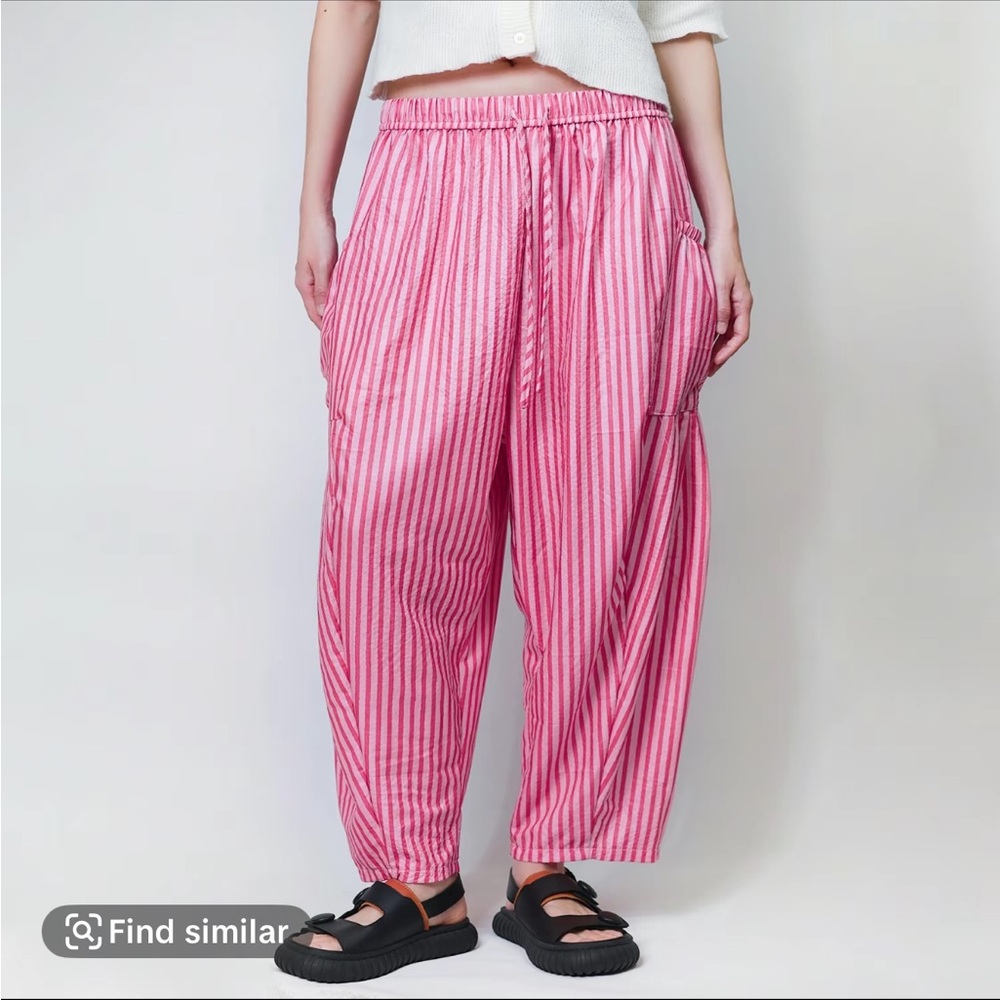 Pink Striped Women's Pants
